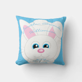 Schattigee Cartoon Bunny Blue Baby Stats Sierkusse Kussen