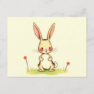 Schattigee Cartoon Bunny Briefkaart