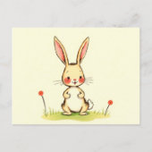 Schattigee Cartoon Bunny Briefkaart (Voorkant)
