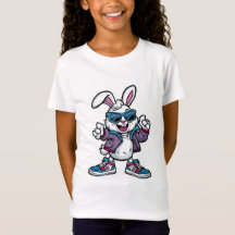 Schattigee Cartoon Bunny Rabbit T-shirt voor Diere