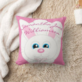 Schattigee Cartoon Bunny Roze Baby Stats Kussen (Deken)