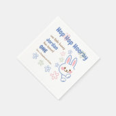 Schattigee Cartoon Bunny Turning One Boys 1st Birt Servet (Hoek)