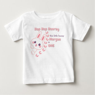 Schattigee Cartoon Bunny Turning One Girls 1st Bir