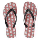 Schattigee Cartoon Calico Cat Teenslippers (Voetbed)