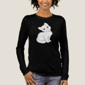 Schattigee Cartoon Cat Line Art – Schattig Kat Ill Tri-Blend Shirt (Voorkant)