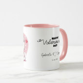 Schattigee Cartoon Cat Lovers Hearts Valentijn's D Mok (Voorkant rechts)