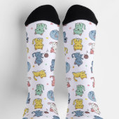 Schattigee Cartoon Cat Pattern Crew Sokken (Top)