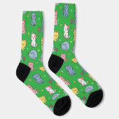 Schattigee Cartoon Cat Pattern Crew Sokken (Rechts)