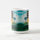 Schattigee Cartoon Cat Shame Sign Grappige zin Koffiemok (Center)