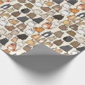 Schattigee Cartoon Cats Wrapping Paper Cadeaupapier (Hoek)