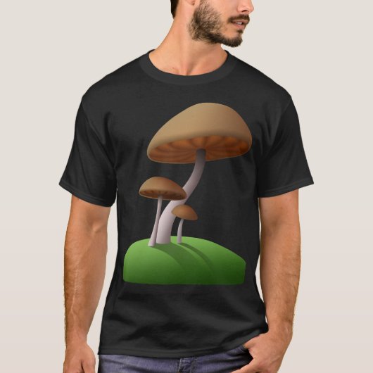 Schattigee Cartoon champignons T-shirt (Voorkant)