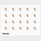 Schattigee cartoon chihuahua hart sticker (Vel)