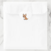 Schattigee cartoon chihuahua hart sticker (Tas)