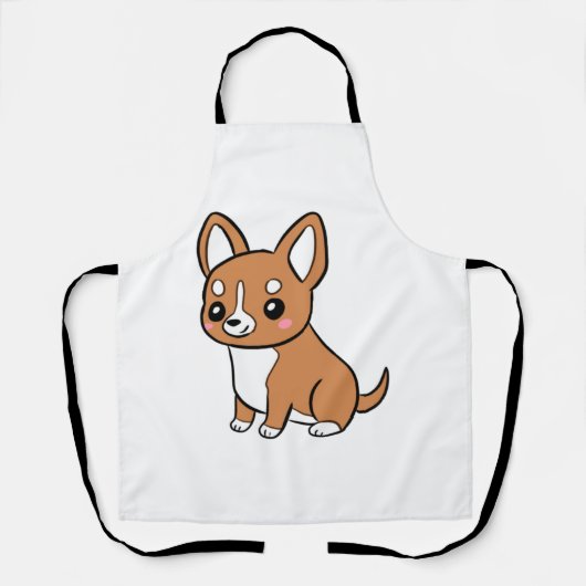 Schattigee cartoon chihuahua schort (Voorkant)