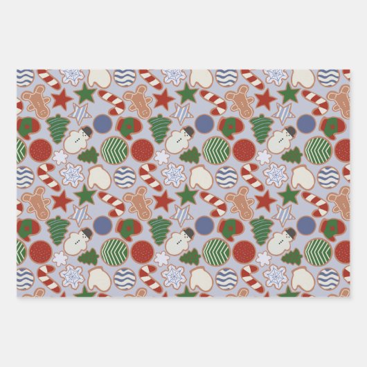 Schattigee Cartoon Christmas Sugar Cookie Inpakpapier Vel (Voorkant 3)
