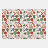 Schattigee Cartoon Christmas Sugar Cookie Inpakpapier Vel (Voorkant)