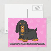 Schattigee Cartoon Cocker Spaniel Briefkaart (Voorkant / Achterkant)