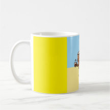 Schattigee Cartoon Coffee Cup – minimalistisch en