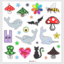 Schattigee Cartoon Collectie Vinyl Stickers