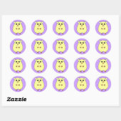 Schattigee Cartoon Cream Hamster Paarse Stickers (Vel)