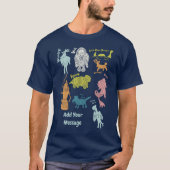 Schattigee Cartoon Cryptids Guide Custom Graphic T-shirt (Voorkant)