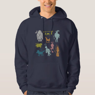 Schattigee Cartoon Cryptids Guide Graphic Hoodie