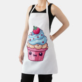 Schattigee cartoon cupcake vrolijke lach schort (Insitu)