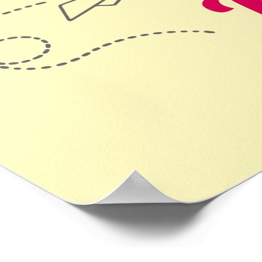 Schattigee Cartoon Curiosity Inspirerend Quote Nur Poster (Hoek)