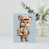 Schattigee Cartoon Dieren Speciale levering bij el Briefkaart (Staand voorkant)