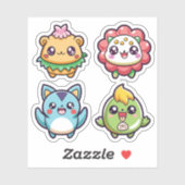 Schattigee Cartoon Dierlijke Sticker Set (Vel)