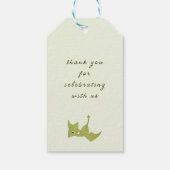 Schattigee Cartoon dinosaurus Baby shower Cadeaulabel (Achterkant)