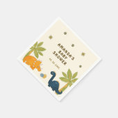 Schattigee Cartoon dinosaurus Baby shower Servet (Hoek)