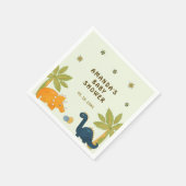 Schattigee Cartoon dinosaurus Baby shower Servet (Hoek)