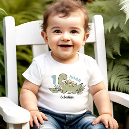 Schattigee Cartoon Dinosaurus Blauw Groen Jongen 1