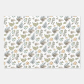 Schattigee Cartoon Dinosaurus Blauw Groen Jongensn Inpakpapier Vel (Voorkant 2)