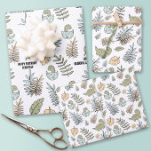 Schattigee Cartoon Dinosaurus Blauw Groen Jongensn Inpakpapier Vel