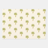 Schattigee Cartoon dinosaurus en palmboom Inpakpapier Vel (Voorkant)