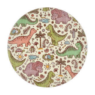 Schattigee Cartoon Dinosaurus  Patroon Snijplank