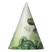 Schattigee Cartoon Dinosaurus Thema Jongen Kindere Feesthoedjes (Links)