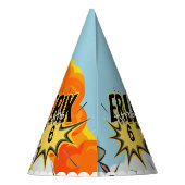 Schattigee Cartoon dinosaurus verjaardag Feesthoedjes (Achterkant)