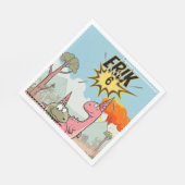 Schattigee Cartoon dinosaurus verjaardag Servet (Hoek)