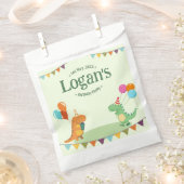 Schattigee Cartoon Dinosaurus Verjaardagsfeest Bedankzakje (Geknipt)