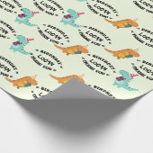 Schattigee Cartoon Dinosaurussen Dino-Mite Verjaar Cadeaupapier (Hoek)