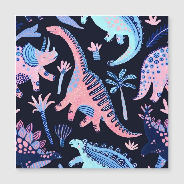 Schattigee cartoon dinosaurussen patroon. (Voorkant)