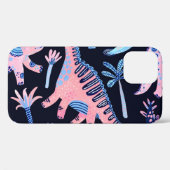 Schattigee cartoon dinosaurussen patroon. Case-Mate iPhone case (Achterkant (horizontaal))