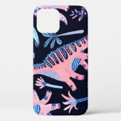 Schattigee cartoon dinosaurussen patroon. Case-Mate iPhone case (Achterkant)