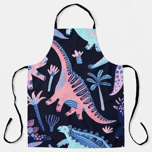 Schattigee cartoon dinosaurussen patroon. schort (Voorkant)
