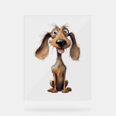 Schattigee Cartoon Dog Breed Art Collectie Acryl Bord (Voorkant)