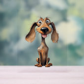 Schattigee Cartoon Dog Breed Art Collectie Acryl Bord (Neutraal)