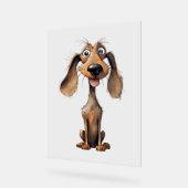 Schattigee Cartoon Dog Breed Art Collectie Acryl Bord (Hoek)